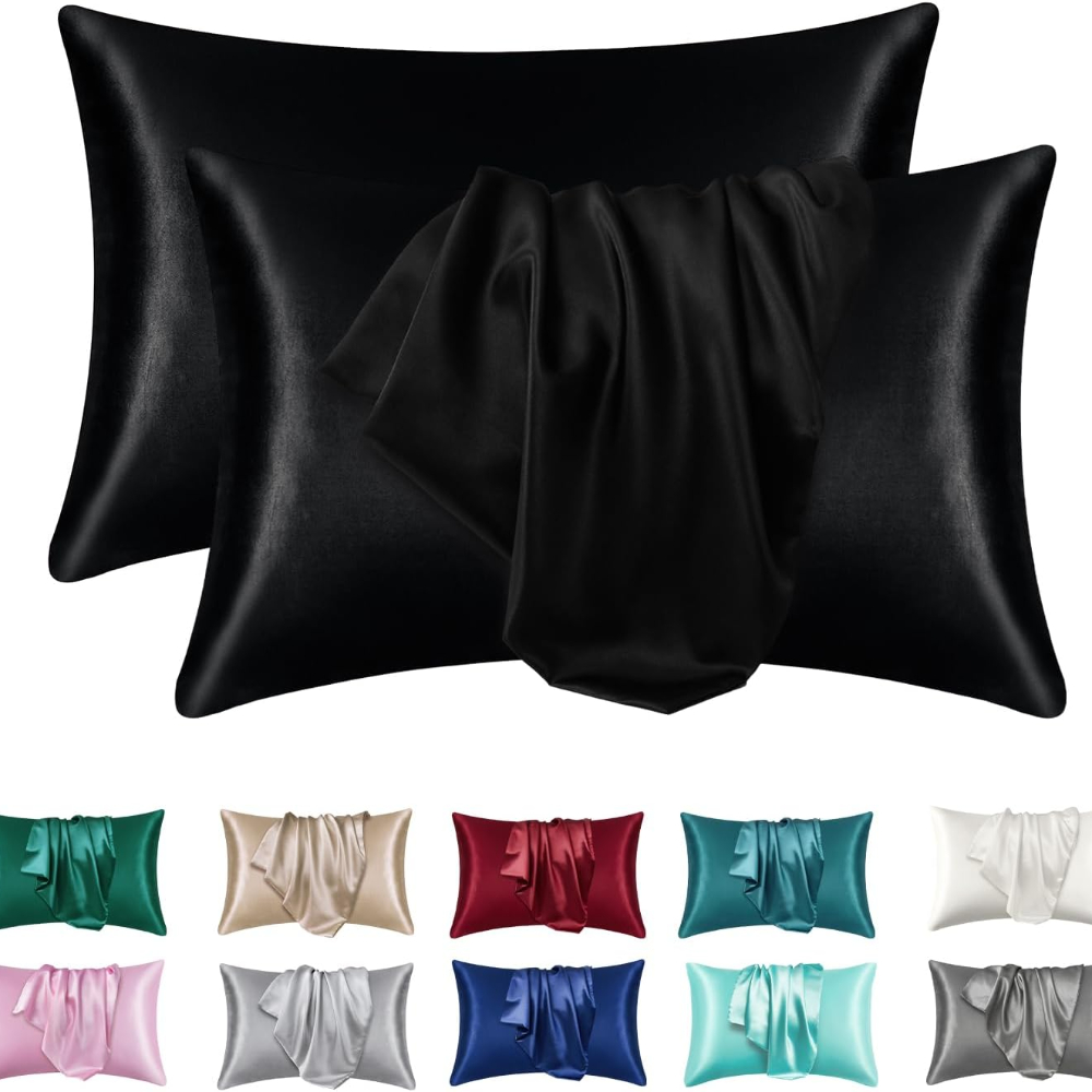 Silk Pillowcase Set - 1/2 Peças Fronha de Cetim de
