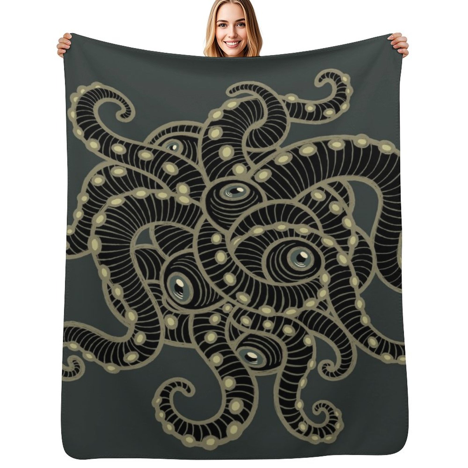 Luxury Lifestyle Hotel - Cobertor Decorativo Cthulhu Lifestyle, Estampa Xadrez