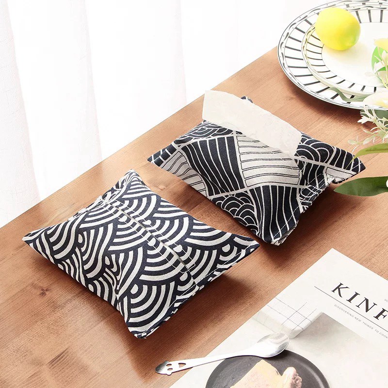 Linen Napkin Set - Caixa de tecido de linho de