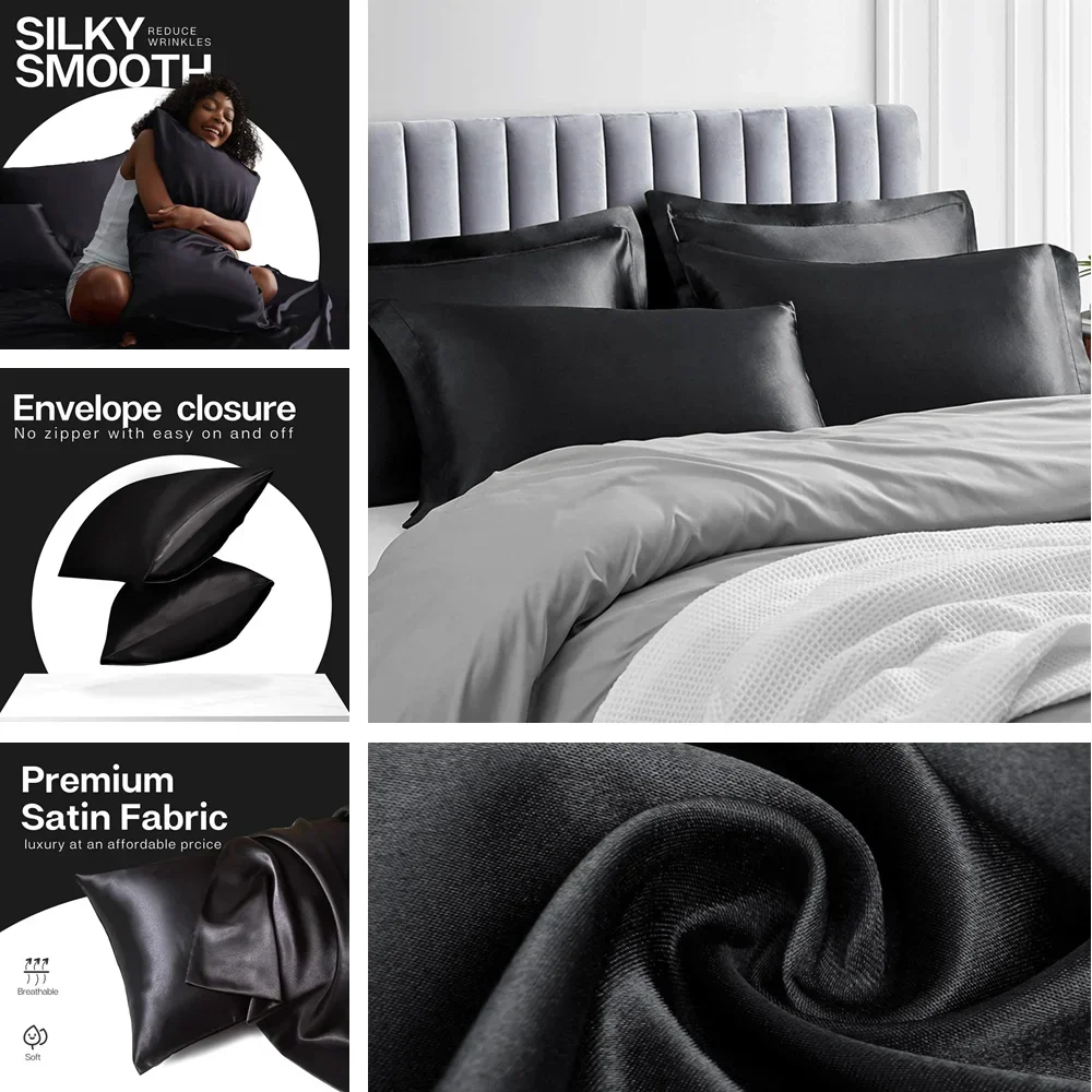 Fronha de cetim para cabelo e  - Silk Pillowcase Set avaliação e preço