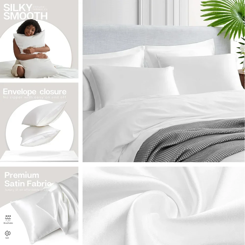 Fronha de cetim para cabelo e  - Silk Pillowcase Set avaliação e preço