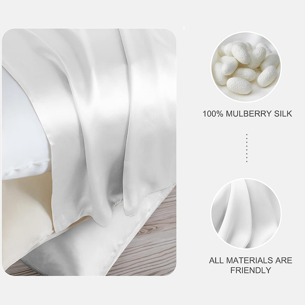 Fronha de Seda Pura Natural de - Silk Pillowcase Set avaliação e preço