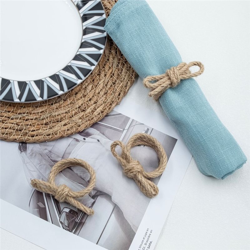 Conjunto de 12 Laços Trançados - Linen Napkin Set avaliação e preço