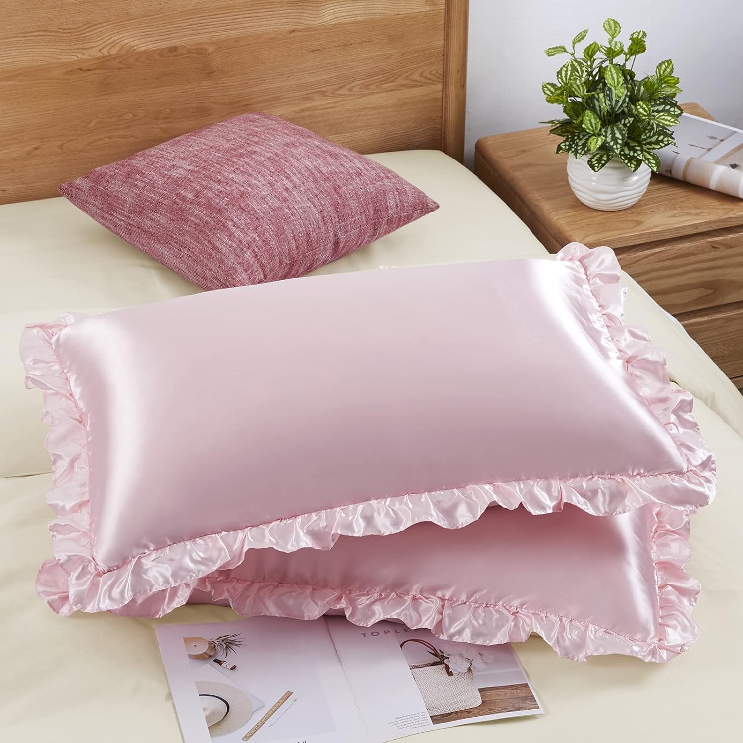 2 Peças de Fronhas de Cetim co - Silk Pillowcase Set avaliação e preço